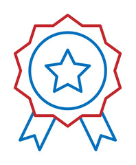 USA, medal icon. Element of USA culture icon. Thin line icon for website design and development, app development. Premium icon on white background