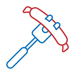 USA, sausage icon. Element of USA culture icon. Thin line icon for website design and development, app development. Premium icon on white background