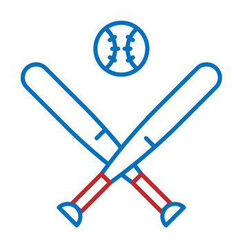 USA, baseball icon. Element of USA culture icon. Thin line icon for website design and development, app development. Premium icon on white background