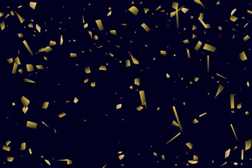 Abstract golden confetti. Decorative element. Luxury background for your design.