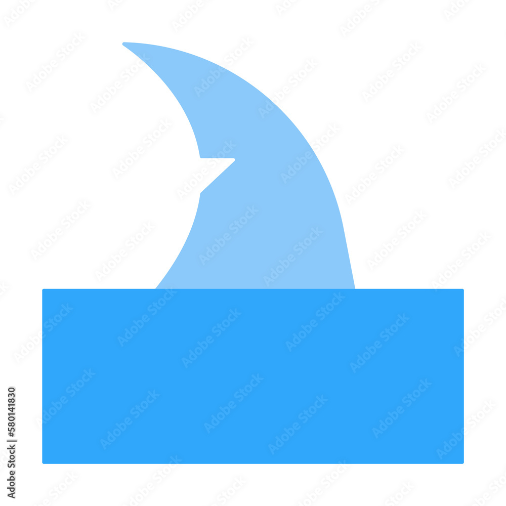 Poster shark, ocean icon. simple color elements of saving marine icons for ui and ux, website or mobile app