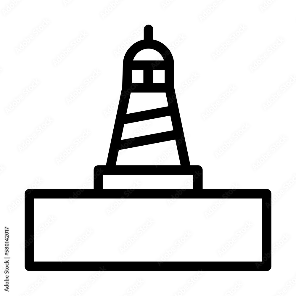 Aufkleber lighthouse, ocean icon. simple line, outline elements of saving marine icons for ui and ux, website 