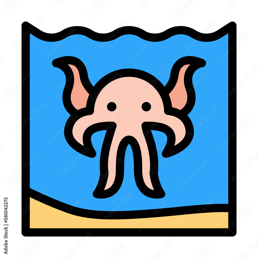 Poster hand, tattoo icon. simple color with outline elements of saving marine icons for ui and ux, website 