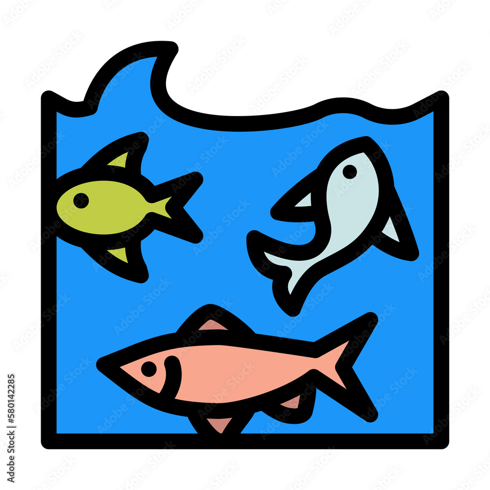 Poster tattoo needles icon. simple color with outline elements of saving marine icons for ui and ux, websit