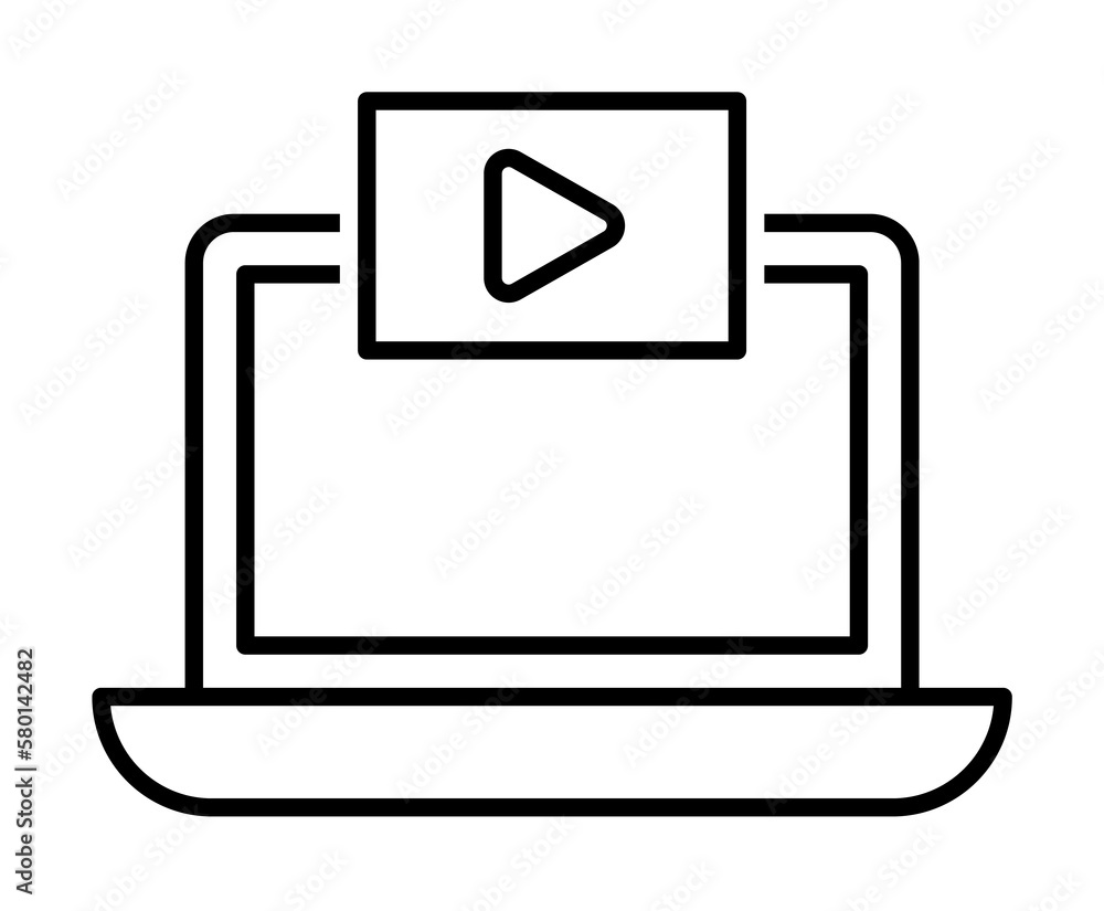 Poster data, multimedia icon. element of technological data icon for mobile concept and web apps. thin line
