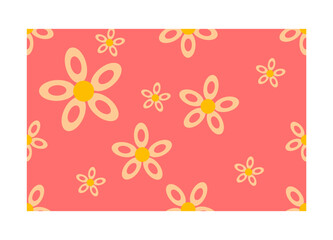 black floral pattern illustration with pastel colors
