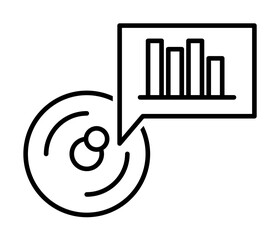 data, chart, visualization icon. Element of technological data icon for mobile concept and web apps. Thin line data, chart, visualization icon can be used for web and mobile on white background