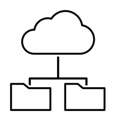 data, cloud icon. Element of technological data icon for mobile concept and web apps. Thin line data, cloud icon can be used for web and mobile on white background