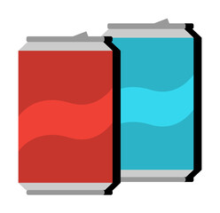 Soda can color icon. Simple line, outline of fast foot icons for ui and ux, website or mobile application on white background