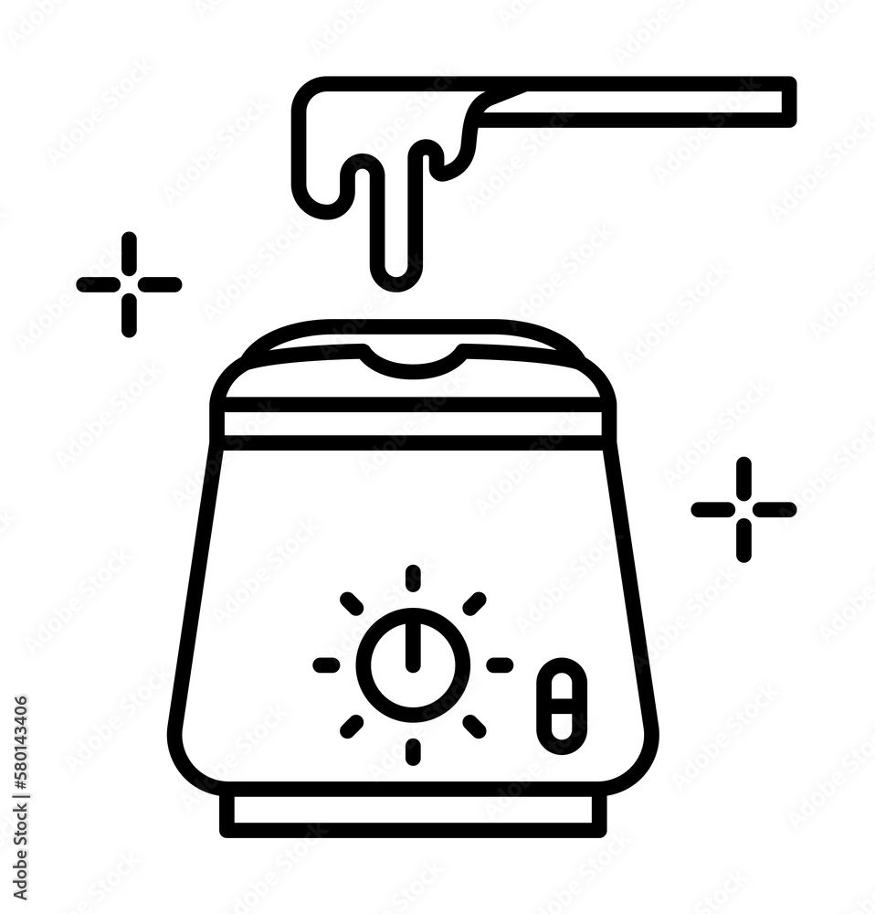 Poster wax icon. simple line, outline of spa icons for ui and ux, website or mobile application on white ba