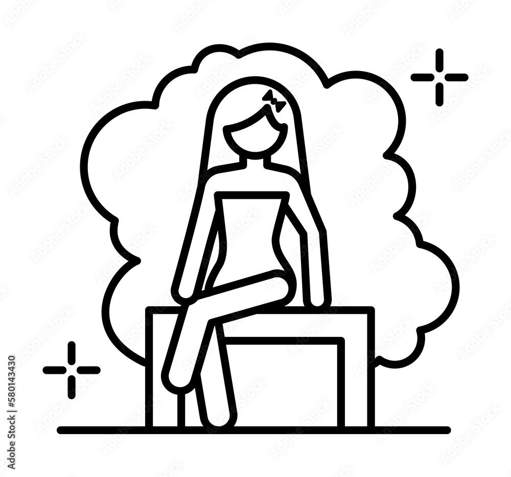 Poster sauna icon. simple line, outline of spa icons for ui and ux, website or mobile application on white 