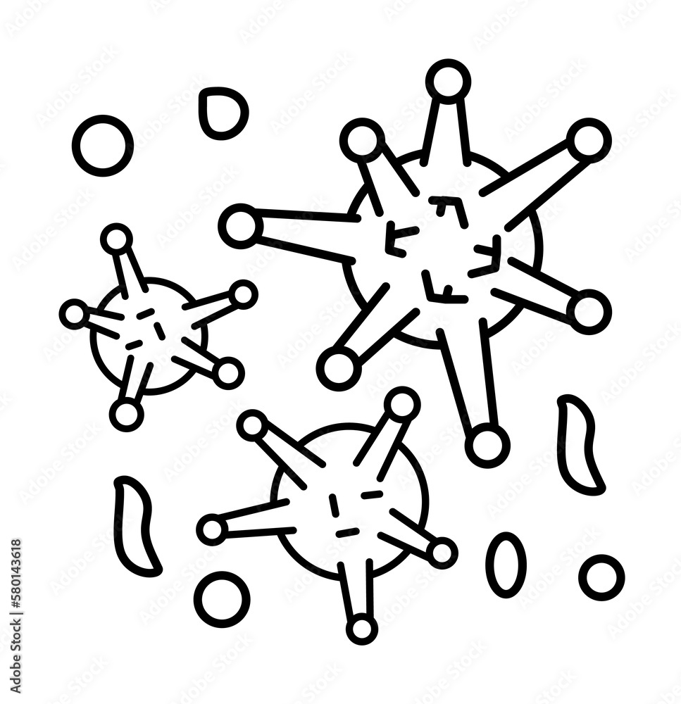Poster viruses urethra icon. simple line, outline of urology icons for ui and ux, website or mobile applica