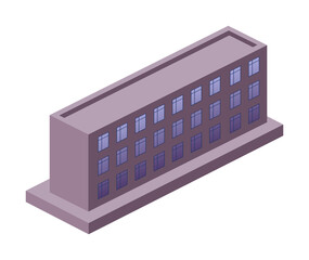 isometric school building. Element of color isometric building. Premium quality graphic design icon. Signs and symbols collection icon for websites, web design on white background