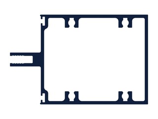 Aluminum Extruded Intermediate Horizontal  Mullions MOD: AL-056cw 3D Rendering