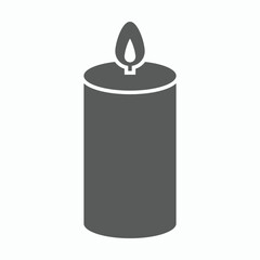 candle icon, beeswax candle vector