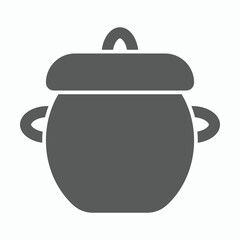 pot icon, crock vector illustration
