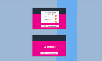 creative professional business card template. Flat design abstract creative-vector