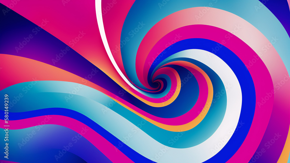Poster abstract curved line background in colorful gradient color
