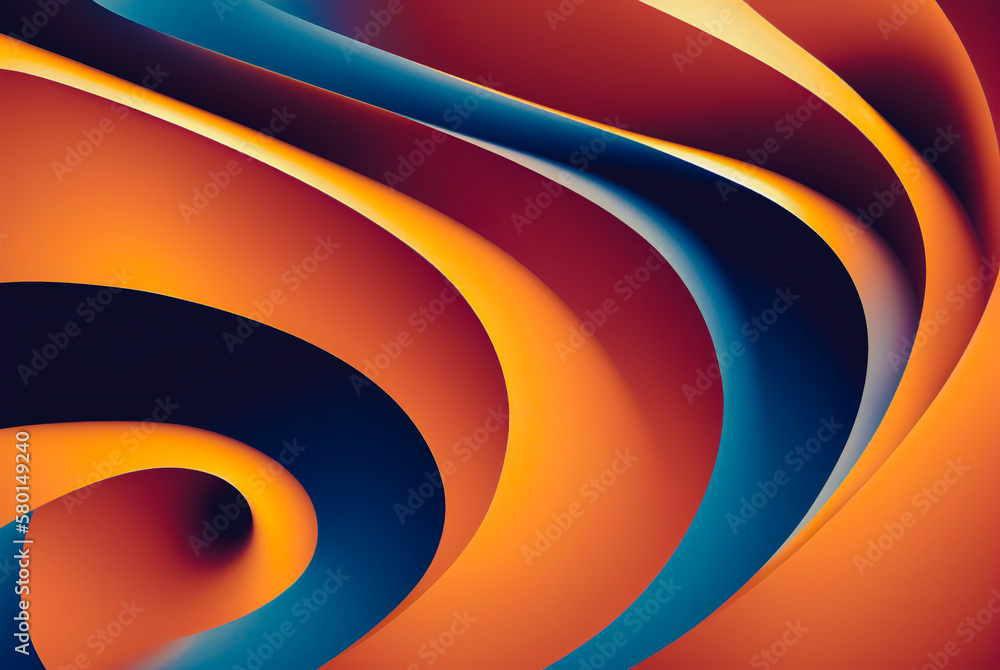 Poster abstract curved line background in colorful gradient color