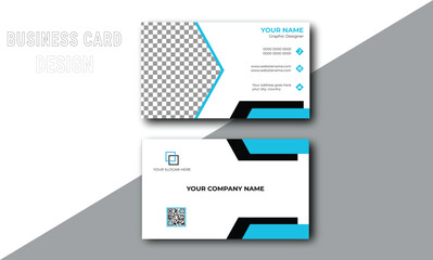 Modern and simple business card design professional business card design with image holder.Personal visiting card with company logo. 