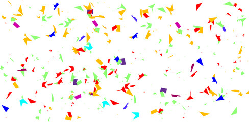 Vector confetti. Multicolored confetti falls from the sky. confetti, serpentine, tinsel on a transparent background. Holiday, birthday.