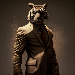 portrait of a Tiger as man, 1940s style