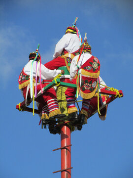 Voladores de papantla en contrapicada en tlaquepaque jalisco	