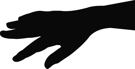 a hand silhouette vector