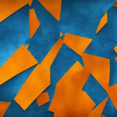 Blue orange yellow abstract background. Wide banner. Bright, vibrant, beautiful, colorful, beauty, fashion. Ice