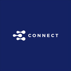 connect and technology logo vector
