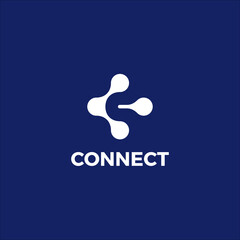 Initial letter C and technology logo vector