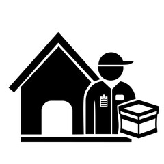 Vector illustration, logo, icon. Logistics, delivery. Isolated on a white background .