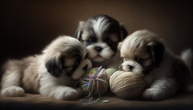 Various Puppies, Photo quality, hyper realistic