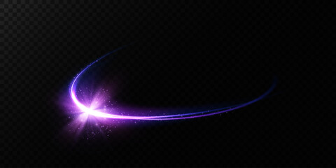 Abstract beautiful light background. Magic clash of stars, sparks on a dark background. Mystical speed stripes, glitter effect. The glow of cosmic rays. Neon lines of speed and fast wind. Glow effect,