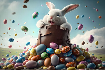 Fototapeta na wymiar Easter Bunny, Easter, Easter Eggs, Easter Bunny, Easter Basket, Easter Celebration, Easter Hunt. 