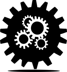 Gear | Minimalist and Simple Silhouette - Vector illustration
