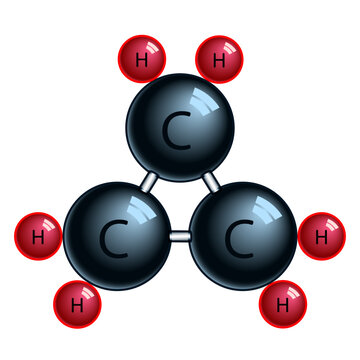 Cyclopropane molecule illustration