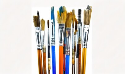  a group of brushes sitting next to each other on a table.  generative ai