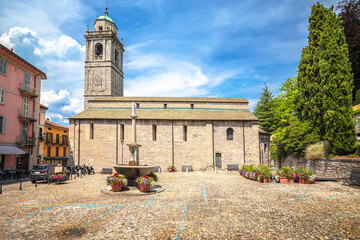 Town of Bellagio church square colorful architecture view
