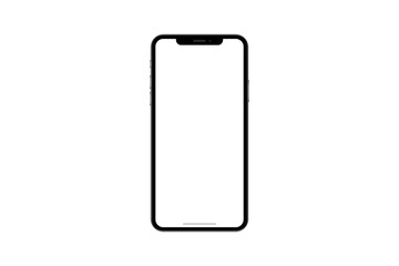 Phone png illustation isolated on transparent background with transarent screen. PNG illustration