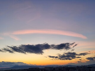 sunset in the mountains