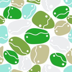 Cartoon ocean stones seamless jelly beans with face pattern for wrapping paper and kids clothes print