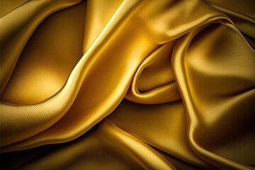 gold yellow silk silky satin fabric elegant extravagant luxury wavy shiny luxurious shine drapery background wallpaper seamless abstract showcase backdrop artistic design presentation material texture