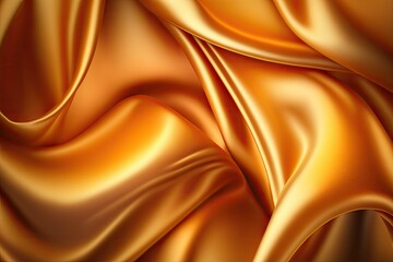 Fototapeta na wymiar orange gold silk silky satin fabric elegant extravagant luxury wavy shiny luxurious shine drapery background wallpaper seamless abstract showcase backdrop artistic design presentation material texture