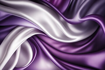 Fototapeta premium purple silk silky satin fabric elegant wedding formal dance extravagant luxury wavy shiny luxurious shine drapery background wallpaper seamless abstract showcase backdrop artistic material texture
