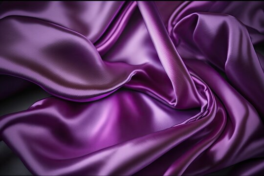 purple silk silky satin fabric elegant extravagant luxury wavy shiny luxurious shine drapery background wallpaper seamless abstract showcase backdrop artistic design presentation material texture