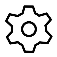 Obraz premium Settings Gear Vector Icon Black