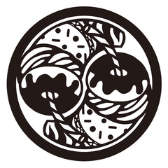 家紋風デザイン / ドーナツフラッペ