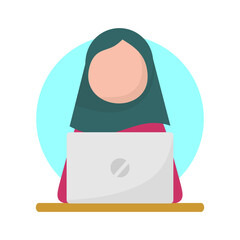 job vacancy people women illustration work with computer