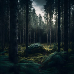 Obraz premium morning in the forest